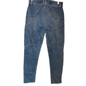 Revice Denim Star Back High Rise Slim Straight Ankle Jeans Size 27